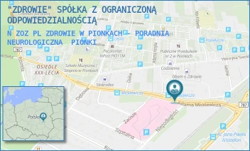 N ZOZ PL ZDROWIE W PIONKACH - PORADNIA NEUROLOGICZNA - "ZDROWIE" SPÓŁKA Z OGRANICZONĄ ODPOWIEDZIALNOŚCIĄ - LEGIONISTÓW 38,  PIONKI