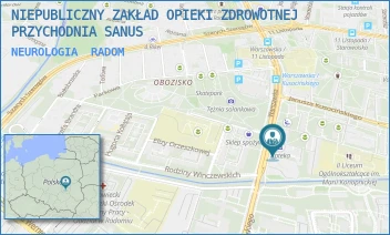 NEUROLOGIA - NIEPUBLICZNY ZAKŁAD OPIEKI ZDROWOTNEJ PRZYCHODNIA SANUS - WARSZAWSKA 4,  RADOM