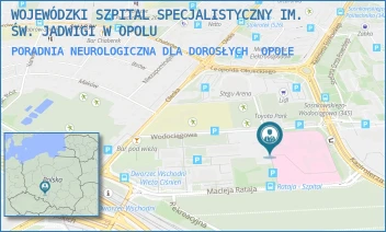 PORADNIA NEUROLOGICZNA DLA DOROSŁYCH - WOJEWÓDZKI SZPITAL SPECJALISTYCZNY IM. ŚW. JADWIGI W OPOLU - UL. WODOCIĄGOWA 4,  OPOLE