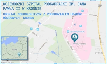 ODDZIAŁ NEUROLOGICZNY Z PODODDZIAŁEM UDARÓW MÓZGOWYCH - WOJEWÓDZKI SZPITAL PODKARPACKI IM. JANA PAWŁA II W KROŚNIE - UL. KORCZYŃSKA 57,  KROSNO