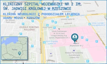 KLINIKA NEUROLOGII Z PODODDZIAŁEM LECZENIA UDARU MÓZGU - KLINICZNY SZPITAL WOJEWÓDZKI NR 2 IM. ŚW. JADWIGI KRÓLOWEJ W RZESZOWIE - UL. LWOWSKA 60,  RZESZÓW