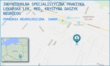 PORADNIA NEUROLOGICZNA - INDYWIDUALNA SPECJALISTYCZNA PRAKTYKA LEKARSKA LEK. MED. KRYSTYNA DASZYK NEUROLOG - UL. 1000-LECIA 35A,  SANOK