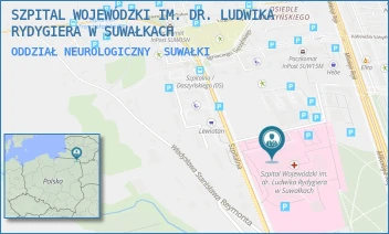 ODDZIAŁ NEUROLOGICZNY - SZPITAL WOJEWÓDZKI IM. DR. LUDWIKA RYDYGIERA W SUWAŁKACH - SZPITALNA 60,  SUWAŁKI