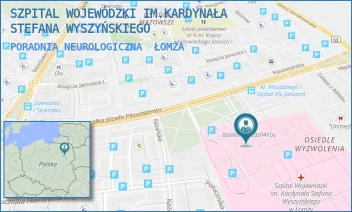 PORADNIA NEUROLOGICZNA - SZPITAL WOJEWÓDZKI IM.KARDYNAŁA STEFANA WYSZYŃSKIEGO - MARSZ. JÓZEFA PIŁSUDSKIEGO 11,  ŁOMŻA