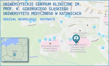 ODDZIAŁ NEUROLOGII - UNIWERSYTECKIE CENTRUM KLINICZNE IM. PROF. K. GIBIŃSKIEGO ŚLĄSKIEGO UNIWERSYTETU MEDYCZNEGO W KATOWICACH - UL. MEDYKÓW 14,  KATOWICE