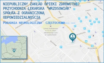PORADNIA NEUROLOGICZNA - NIEPUBLICZNY ZAKŁAD OPIEKI ZDROWOTNEJ PRZYCHODNIA LEKARSKA "WRZOSOWIAK" SPÓŁKA Z OGRANICZONĄ ODPOWIEDZIALNOŚCIĄ - UL. ORKANA 61/67 A,  CZĘSTOCHOWA