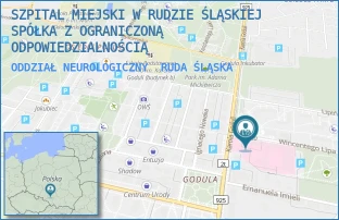 ODDZIAŁ NEUROLOGICZNY - SZPITAL MIEJSKI W RUDZIE ŚLĄSKIEJ SPÓŁKA Z OGRANICZONĄ ODPOWIEDZIALNOŚCIĄ - WINCENTEGO LIPA 2,  RUDA ŚLĄSKA