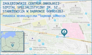 PORADNIA NEUROLOGICZNA - ZAGŁĘBIOWSKIE CENTRUM ONKOLOGII SZPITAL SPECJALISTYCZNY IM. SZ. STARKIEWICZA W DĄBROWIE GÓRNICZEJ - UL. SZPITALNA 13/.,  DĄBROWA GÓRNICZA