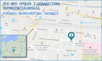 PORADNIA NEUROLOGICZNA - OLK-MED SPÓŁKA Z OGRANICZONĄ ODPOWIEDZIALNOŚCIĄ - UL. HENRYKA DĄBROWSKIEGO 22,  KATOWICE