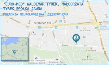 PORADNIA NEUROLOGICZNA - "EURO-MED" WALDEMAR TYREK, MAŁGORZATA TYREK SPÓŁKA JAWNA - UL. 3-GO MAJA 16A,  CZĘSTOCHOWA