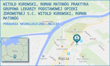 PORADNIA NEUROLOGICZNA - PRAKTYKA GRUPOWA LEKARZY PODSTAWOWEJ OPIEKI ZDROWOTNEJ R.MATONÓG I A.MATONÓG S.C. - UL. RYNEK 2A,  RAJCZA