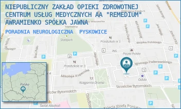 PORADNIA NEUROLOGICZNA - NIEPUBLICZNY ZAKŁAD OPIEKI ZDROWOTNEJ CENTRUM USŁUG MEDYCZNYCH "REMEDIUM" SPÓŁKA Z OGRANICZONĄ ODPOWIEDZIALNOŚCIĄ - UL. PADEREWSKIEGO 11,  PYSKOWICE