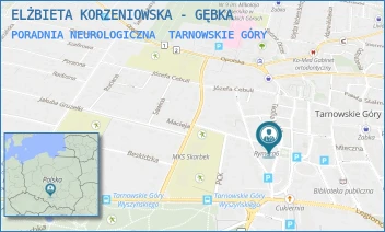 PORADNIA NEUROLOGICZNA - ELŻBIETA KORZENIOWSKA - GĘBKA - UL. TEOFILA KRÓLIKA 12,  TARNOWSKIE GÓRY
