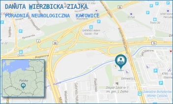 PORADNIA NEUROLOGICZNA - DANUTA WIERZBICKA-ZIAJKA - UL. BOHATERÓW MONTE CASSINO 5,  KATOWICE