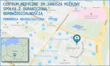 PORADNIA NEUROLOGICZNA - CENTRUM MEDYCZNE IM.JANUSZA MIERZWY SPÓŁKA Z OGRANICZONĄ ODPOWIEDZIALNOŚCIĄ - UL. GEN. CH. DE GAULLE`A 49,  TYCHY
