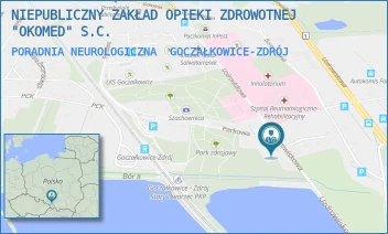 PORADNIA NEUROLOGICZNA - NIEPUBLICZNY ZAKŁAD OPIEKI ZDROWOTNEJ "OKOMED" S.C. - UL. UZDROWISKOWA 82,  GOCZAŁKOWICE-ZDRÓJ