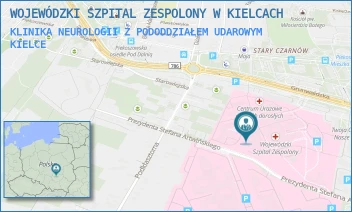KLINIKA NEUROLOGII Z PODODDZIAŁEM UDAROWYM - WOJEWÓDZKI SZPITAL ZESPOLONY W KIELCACH - GRUNWALDZKA 45,  KIELCE