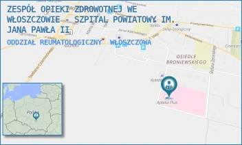 ODDZIAŁ REUMATOLOGICZNY - ZESPÓŁ OPIEKI ZDROWOTNEJ WE WŁOSZCZOWIE - SZPITAL POWIATOWY IM. JANA PAWŁA II - ŻEROMSKIEGO 28,  WŁOSZCZOWA