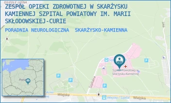 PORADNIA NEUROLOGICZNA - ZESPÓŁ OPIEKI ZDROWOTNEJ W SKARŻYSKU-KAMIENNEJ SZPITAL POWIATOWY IM. MARII SKŁODOWSKIEJ-CURIE - SZPITALNA 1,  SKARŻYSKO-KAMIENNA