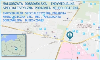 INDYWIDUALNA SPECJALISTYCZNA PORADNIA NEUROLOGICZNA LEK. MED. MAŁGORZATA DOBROWOLSKA - MAŁGORZATA DOBROWOLSKA- INDYWIDUALNA SPECJALISTYCZNA PORADNIA NEUROLOGICZNA - BOHATERÓW WARSZAWY 106,  BUSKO-ZDRÓJ