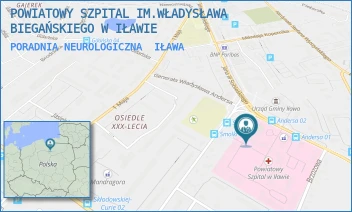 PORADNIA NEUROLOGICZNA - POWIATOWY SZPITAL IM.WŁADYSŁAWA BIEGAŃSKIEGO W IŁAWIE - GEN. WŁADYSŁAWA ANDERSA 3,  IŁAWA