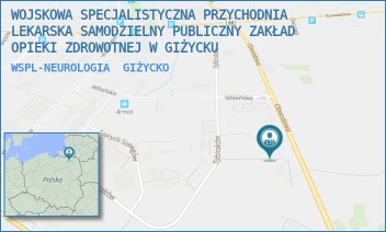 WSPL-NEUROLOGIA - WOJSKOWA SPECJALISTYCZNA PRZYCHODNIA LEKARSKA SAMODZIELNY PUBLICZNY ZAKŁAD OPIEKI ZDROWOTNEJ W GIŻYCKU - OBWODOWA 3,  GIŻYCKO