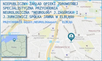 PRZYCHODNIA "NEUROLOG" - NIEPUBLICZNY ZAKŁAD OPIEKI ZDROWOTNEJ SPECJALISTYCZNA PRZYCHODNIA NEUROLOGICZNA "NEUROLOG" J.ZAGÓRSKA I J.JURKIEWICZ SPÓŁKA JAWNA W ELBLĄGU - KOSYNIERÓW GDYŃSKICH 51-53/1,  ELBLĄG