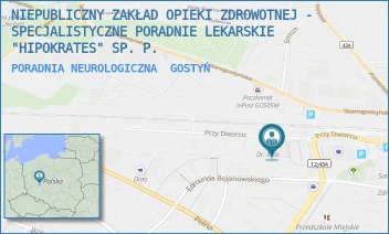 PORADNIA NEUROLOGICZNA - NIEPUBLICZNY ZAKŁAD OPIEKI ZDROWOTNEJ - SPECJALISTYCZNE PORADNIE LEKARSKIE "HIPOKRATES" SP. P. - PRZY DWORCU 4A,  GOSTYŃ