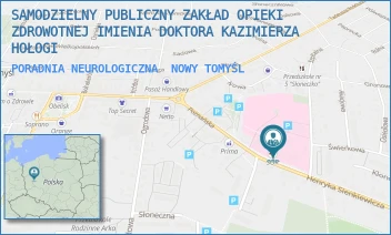 PORADNIA NEUROLOGICZNA - SAMODZIELNY PUBLICZNY ZAKŁAD OPIEKI ZDROWOTNEJ IMIENIA DOKTORA KAZIMIERZA HOŁOGI - SIENKIEWICZA 3,  NOWY TOMYŚL