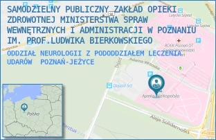 ODDZIAŁ NEUROLOGII Z PODODDZIAŁEM LECZENIA UDARÓW - SAMODZIELNY PUBLICZNY ZAKŁAD OPIEKI ZDROWOTNEJ MINISTERSTWA SPRAW WEWNĘTRZNYCH I ADMINISTRACJI W POZNANIU IM. PROF.LUDWIKA BIERKOWSKIEGO - DOJAZD 34,  POZNAŃ-JEŻYCE