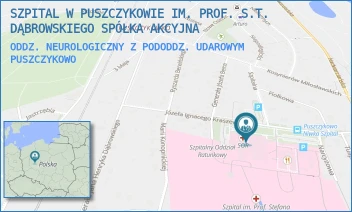 ODDZ. NEUROLOGICZNY Z PODODDZ. UDAROWYM - SZPITAL W PUSZCZYKOWIE IM. PROF. S.T. DĄBROWSKIEGO SPÓŁKA AKCYJNA - KRASZEWSKIEGO 11,  PUSZCZYKOWO