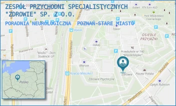 PORADNIA NEUROLOGICZNA - ZESPÓŁ PRZYCHODNI SPECJALISTYCZNYCH "ZDROWIE" SP. Z O.O. - OS. PRZYJAŹNI 133,  POZNAŃ-STARE MIASTO
