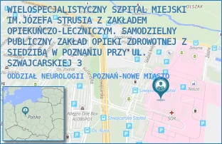 ODDZIAŁ NEUROLOGII - WIELOSPECJALISTYCZNY SZPITAL MIEJSKI IM.JÓZEFA STRUSIA Z ZAKŁADEM OPIEKUŃCZO-LECZNICZYM. SAMODZIELNY PUBLICZNY ZAKŁAD OPIEKI ZDROWOTNEJ Z SIEDZIBĄ W POZNANIU PRZY UL. SZWAJCARSKIEJ 3 - SZWAJCARSKA 3,  POZNAŃ-NOWE MIASTO