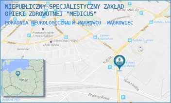 PORADNIA NEUROLOGICZNA W WĄGROWCU - NIEPUBLICZNY SPECJALISTYCZNY ZAKŁAD OPIEKI ZDROWOTNEJ "MEDICUS" - PRZEMYSŁOWA 42,  WĄGROWIEC