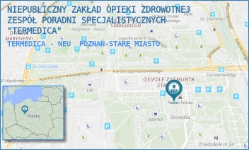 TERMEDICA - NEU - NIEPUBLICZNY ZAKŁAD OPIEKI ZDROWOTNEJ ZESPÓŁ PORADNI SPECJALISTYCZNYCH "TERMEDICA" - OS. BOLESŁAWA CHROBREGO 101,  POZNAŃ-STARE MIASTO
