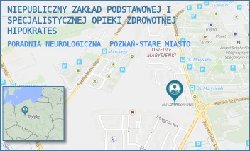 PORADNIA NEUROLOGICZNA - NIEPUBLICZNY ZAKŁAD PODSTAWOWEJ I SPECJALISTYCZNEJ OPIEKI ZDROWOTNEJ HIPOKRATES - OS. MARYSIEŃKI 25,  POZNAŃ-STARE MIASTO