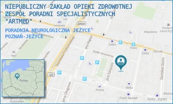 PORADNIA NEUROLOGICZNA JEŻYCE - NIEPUBLICZNY ZAKŁAD OPIEKI ZDROWOTNEJ  ZESPÓŁ PORADNI SPECJALISTYCZNYCH  "ARTMED" - GALLA ANONIMA 2 D,  POZNAŃ-JEŻYCE