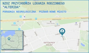 PORADNIA NEUROLOGICZNA - NZOZ PRZYCHODNIA LEKARZA RODZINNEGO "ALTERIDA" - HALINY 14,  POZNAŃ-NOWE MIASTO