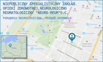 PORADNIA NEUROLOGICZNA - NIEPUBLICZNY SPECJALISTYCZNY ZAKŁAD OPIEKI ZDROWOTNEJ NEUROLOGICZNO REUMATOLOGICZNY "NEURO-REUM"S.C. - KASPRZAKA 16,  POZNAŃ-GRUNWALD