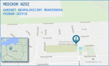 GABINET NEUROLOGICZNY BRANIEWSKA - MEDIKOR NZOZ - BRANIEWSKA 20,  POZNAŃ-JEŻYCE
