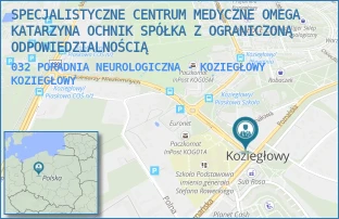 032 PORADNIA NEUROLOGICZNA - KOZIEGŁOWY - SPECJALISTYCZNE CENTRUM MEDYCZNE OMEGA KATARZYNA OCHNIK SPÓŁKA Z OGRANICZONĄ ODPOWIEDZIALNOŚCIĄ - KANAŁOWA 2B,  KOZIEGŁOWY
