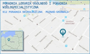 012 PORADNIA NEUROLOGICZNA - PORADNIA LEKARZA OGÓLNEGO I PORADNIA WIELOSPECJALISTYCZNA - GERBEROWA 64B,  POZNAŃ-GRUNWALD