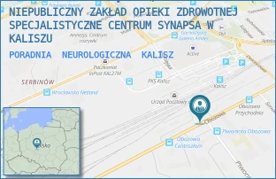 PORADNIA  NEUROLOGICZNA - NIEPUBLICZNY ZAKŁAD OPIEKI ZDROWOTNEJ SPECJALISTYCZNE CENTRUM SYNAPSA W KALISZU - OBOZOWA 1,  KALISZ
