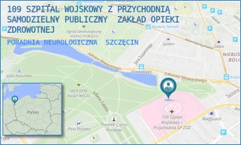 PORADNIA NEUROLOGICZNA - 109 SZPITAL WOJSKOWY Z PRZYCHODNIĄ SAMODZIELNY PUBLICZNY  ZAKŁAD OPIEKI ZDROWOTNEJ - PIOTRA SKARGI 9-11,  SZCZECIN