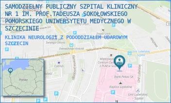 KLINIKA NEUROLOGII Z PODODDZIAŁEM UDAROWYM - UNIWERSYTECKI SZPITAL KLINICZNY NR 1 IM. PROF. TADEUSZA SOKOŁOWSKIEGO PUM W SZCZECINIE - UNII LUBELSKIEJ 1,  SZCZECIN
