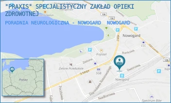 PORADNIA NEUROLOGICZNA - NOWOGARD - "PRAXIS" SPECJALISTYCZNY ZAKŁAD OPIEKI ZDROWOTNEJ - DWORCOWA 2,  NOWOGARD