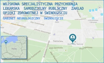 GABINET NEUROLOGICZNY - WOJSKOWA SPECJALISTYCZNA PRZYCHODNIA LEKARSKA  SAMODZIELNY PUBLICZNY  ZAKŁAD OPIEKI ZDROWOTNEJ W ŚWINOUJŚCIU - KAPITAŃSKA 8-8B,  ŚWINOUJŚCIE
