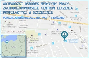 PORADNIA NEUROLOGICZNA PK7 - WOJEWÓDZKI OŚRODEK MEDYCYNY PRACY - ZACHODNIOPOMORSKIE CENTRUM LECZENIA I PROFILAKTYKI W SZCZECINIE - ŻOŁNIERZA 12,  STARGARD