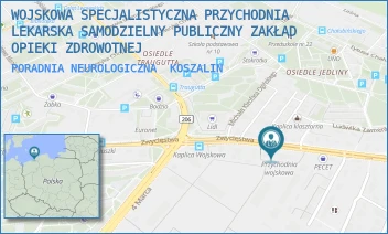 PORADNIA NEUROLOGICZNA - WOJSKOWA SPECJALISTYCZNA PRZYCHODNIA LEKARSKA SAMODZIELNY PUBLICZNY ZAKŁAD OPIEKI ZDROWOTNEJ - ZWYCIĘSTWA 204A,  KOSZALIN