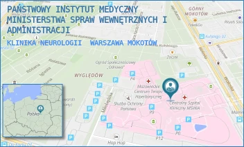 KLINIKA NEUROLOGII - PAŃSTWOWY INSTYTUT MEDYCZNY MINISTERSTWA SPRAW WEWNĘTRZNYCH I ADMINISTRACJI - WOŁOSKA 137,  WARSZAWA MOKOTÓW